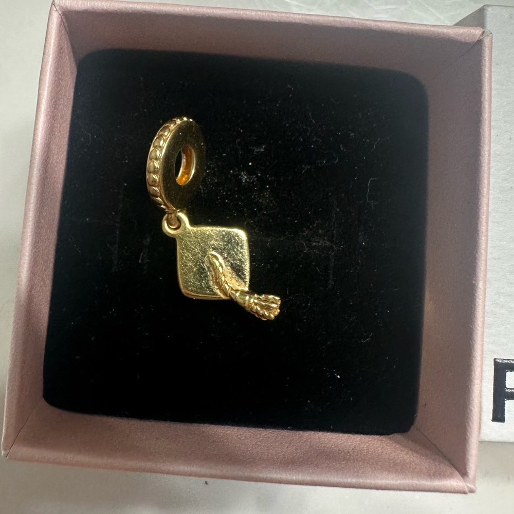 Pandora Gold Charm with Tassel